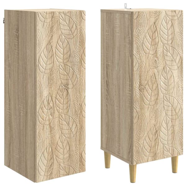 Skåpset 2 pcs Sonoma-ek Konstruerat trä