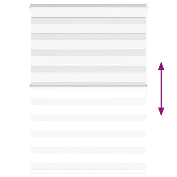 Rullgardin zebra vit 100x150 cm tyg bredd 95,9 cm polyester