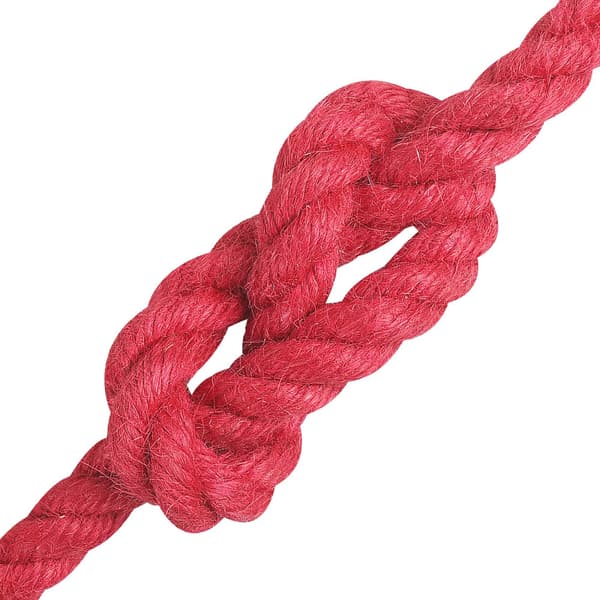 Juterep Röd 100% Tossa jute