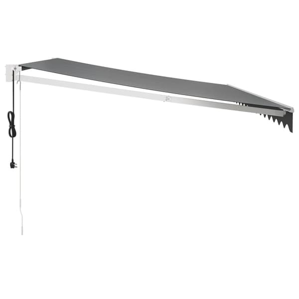 Automatisk infällbar markis antracit 4,5x3 m