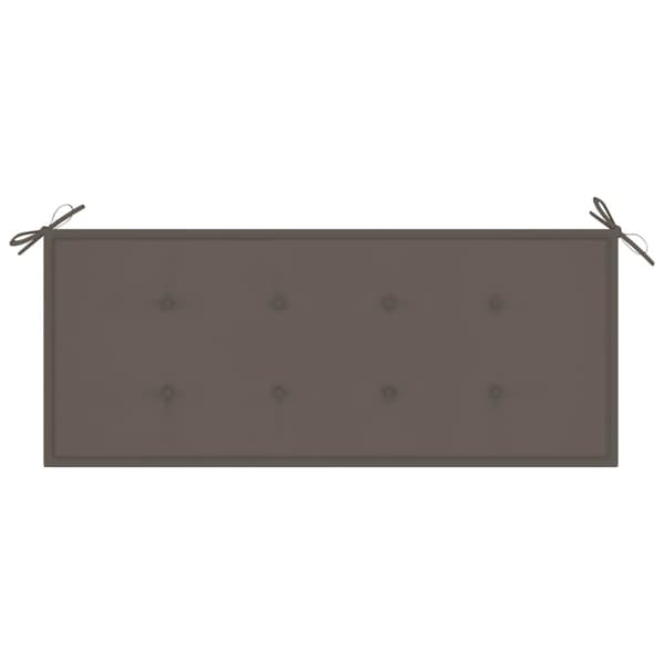 Hopfällbar trädgårdsbänk med dyna 118 cm bambu