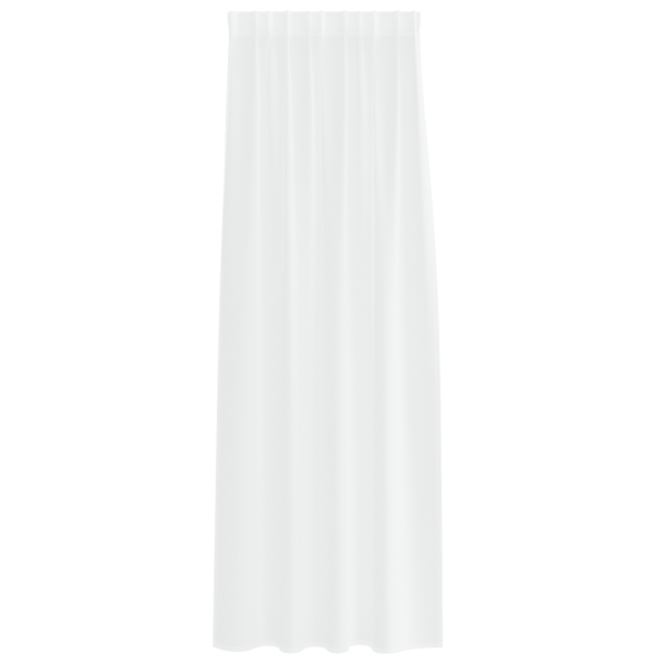 Voile Gardin med gardiner 2 pcs Vit 245 x 140 cm Polyester