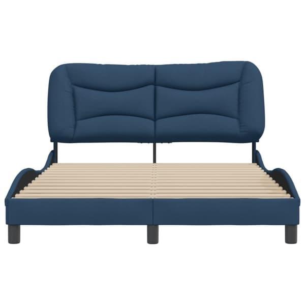 Bed Frame without Mattress "Hvar" Blue 140x200 cm Fabric