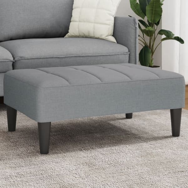 Fotpall Ljusgrå 77x55x31 cm tyg