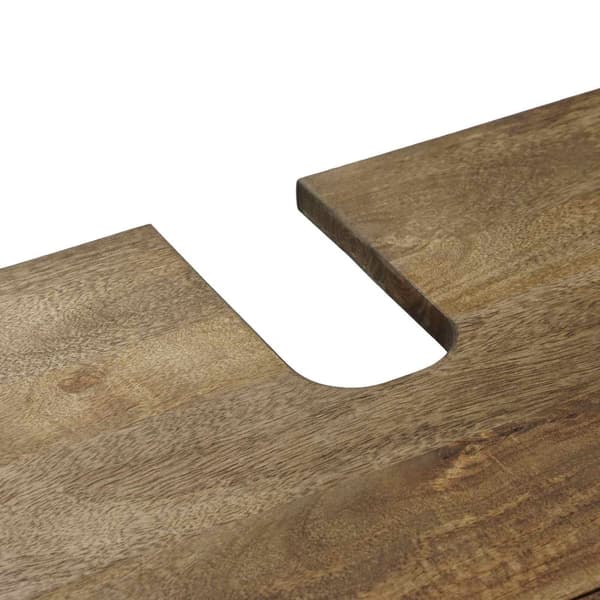 Badrumsmöbelset Väggmonterad 2 pcs Brun Massivt mangoträ