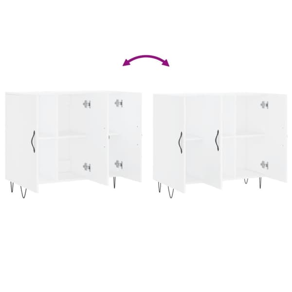 Skänk vit 90x34x80 cm konstruerat trä