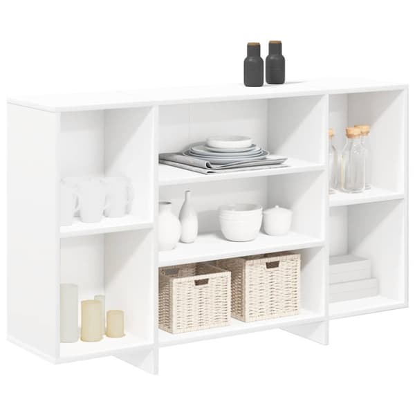 Skänk vit 120x30x75 cm konstruerat trä