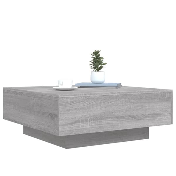 Soffbord grå sonoma 80x80x31 cm konstruerat trä