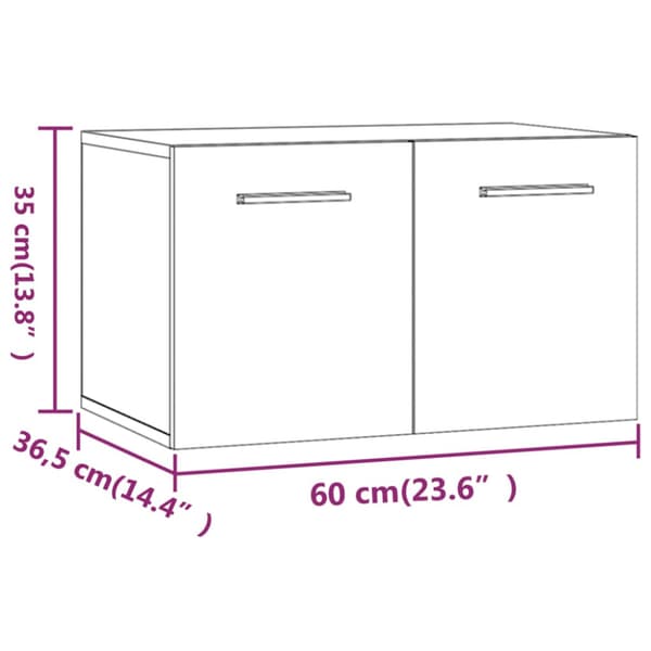 Väggskåp vit 60x36,5x35 cm konstruerat trä