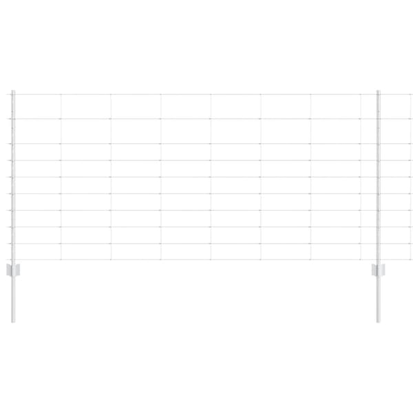 Stängsel med stolpe Silver 1 x 25 m Stål