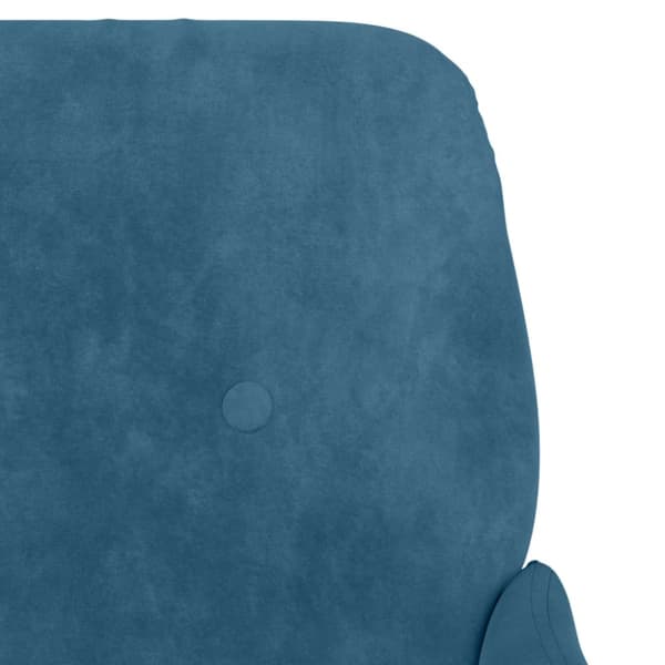 Fåtölj blå 62x79x79 cm sammet
