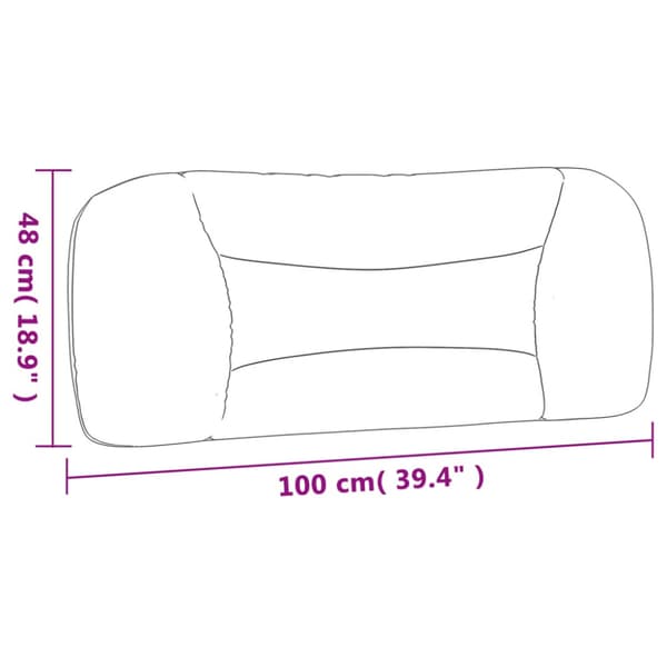 Headboard Cushion "Hvar" Taupe 100 cm Fabric