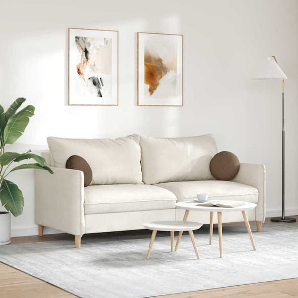Sittkuddar 2 pcs Brun Ø30 x 13 cm tyg