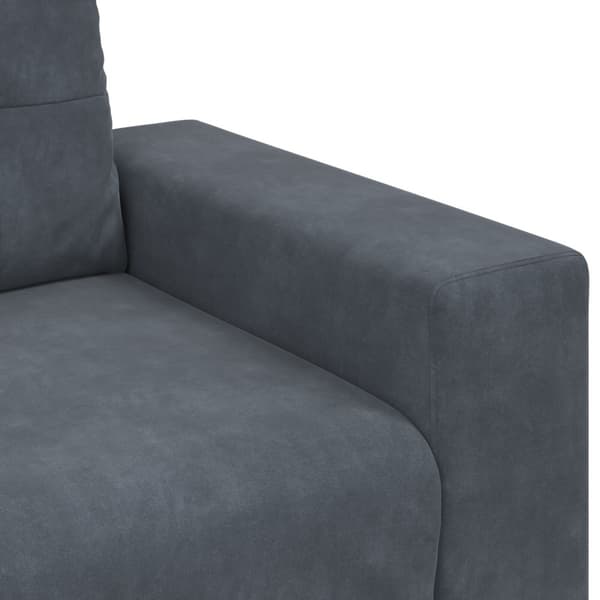 Soffset 3 pcs Mörkgrå 221 x 80 x 80 cm Sammet