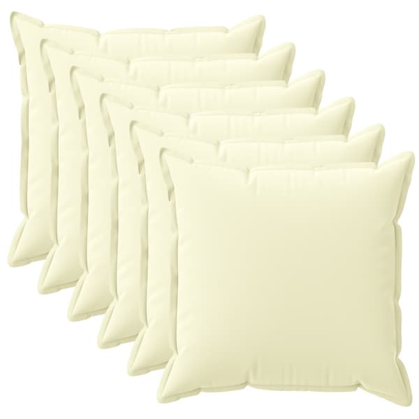 Kuddöverdrag 6 st HOUTEN Gräddvit 40 x 40 cm Polyester