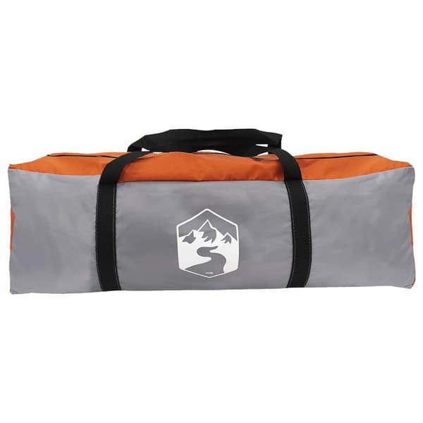 Campingtält Grå och orange 6 personer Polyester och Stål