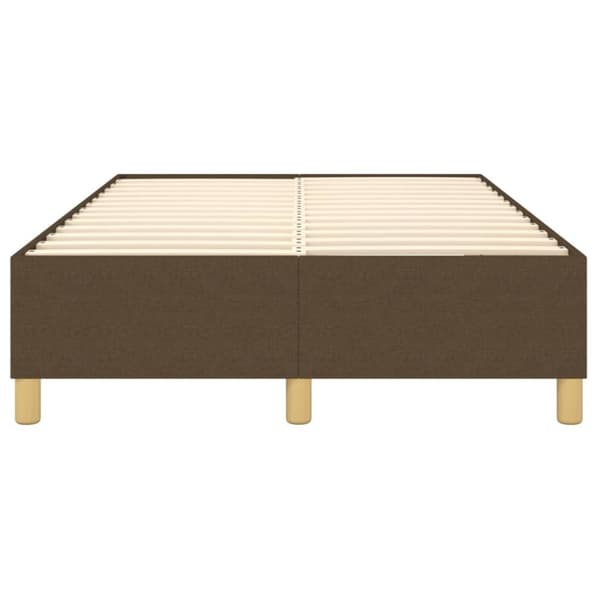 Boxspring-sängram mörkbrun 120x200 cm tyg