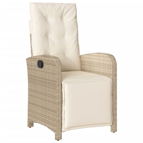 Bistrogrupp med dynor 3 delar beige konstrotting