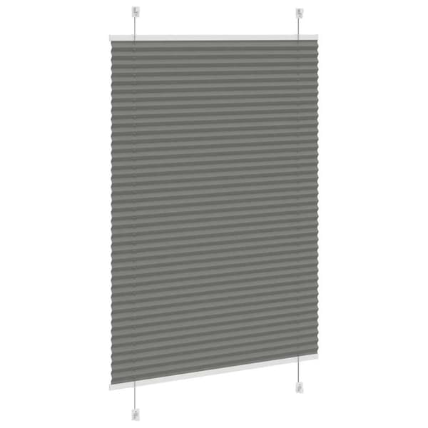 Plisserad persienn antracit 95x150cm tyg bredd 94,4cm polyester