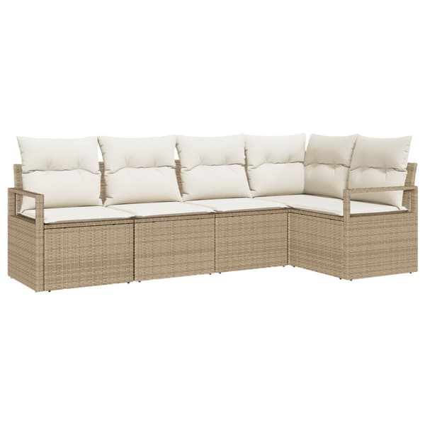 Soffset 5 st Beige konstrotting