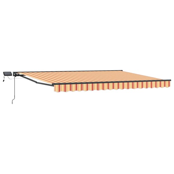 Manuell markisram med LED-lampor 4,5 × 3,5 m