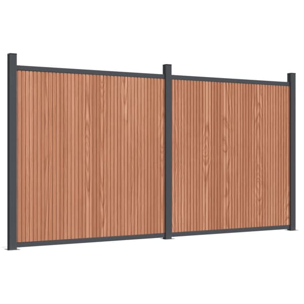 Staketpanel brun 353x186 cm WPC