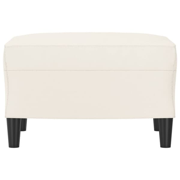 Fotpall gräddvit 60x50x41 cm konstläder
