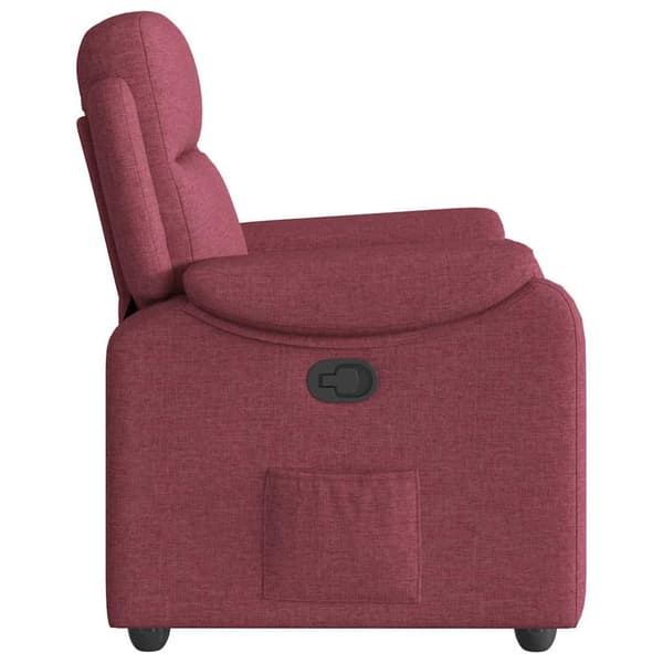 Reclinerfåtölj vinröd tyg