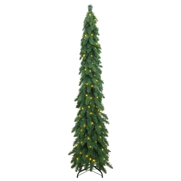 Belyst plastgran med 130 LEDs 210 cm