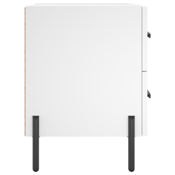 Sängbord vit 40x35x47,5 cm konstruerat trä