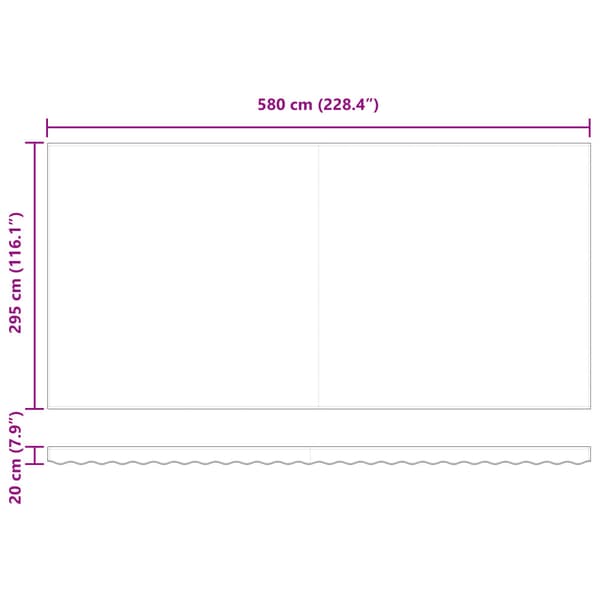 Utdragbar markis Grön och Vit 600 × 300 cm
