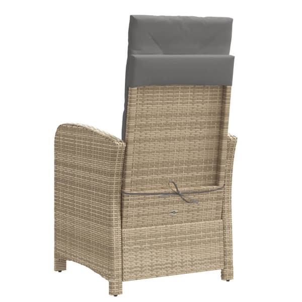 Bistrogrupp med dynor 3 delar mixbeige konstrotting