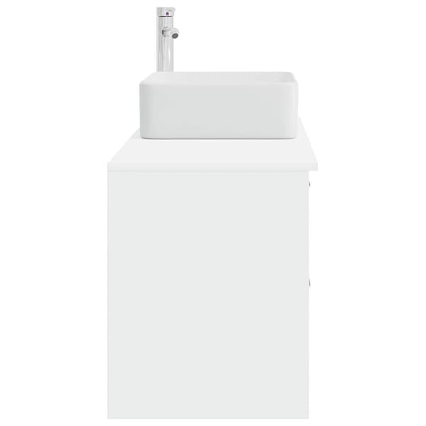 Badrumsmöbelset 2 pcs Vit Konstruerat trä