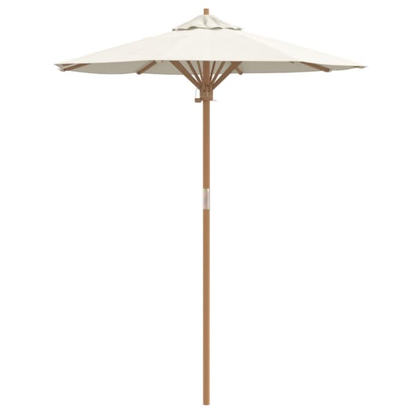 Trädgårdsparasol Krämvit Ø 270 x 260 cm Bambu