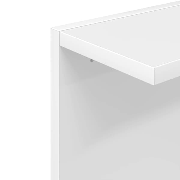 Vägg hylla 2 pcs Vit 25 x 15 x 100 cm Konstruerat trä