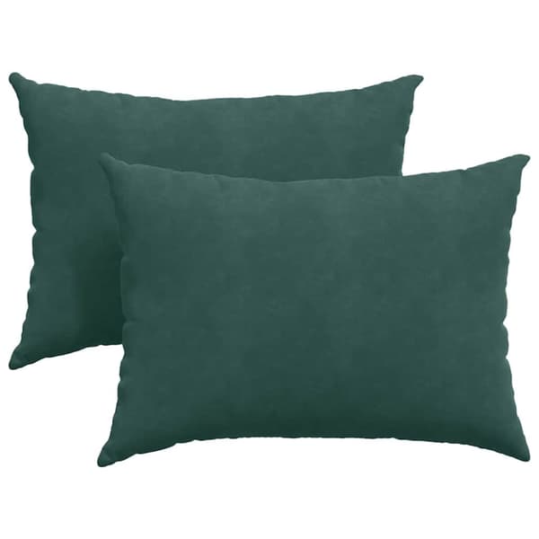 Sofakuddar 2 pcs Mörkgrön 70 x 50 cm Kordread tyg