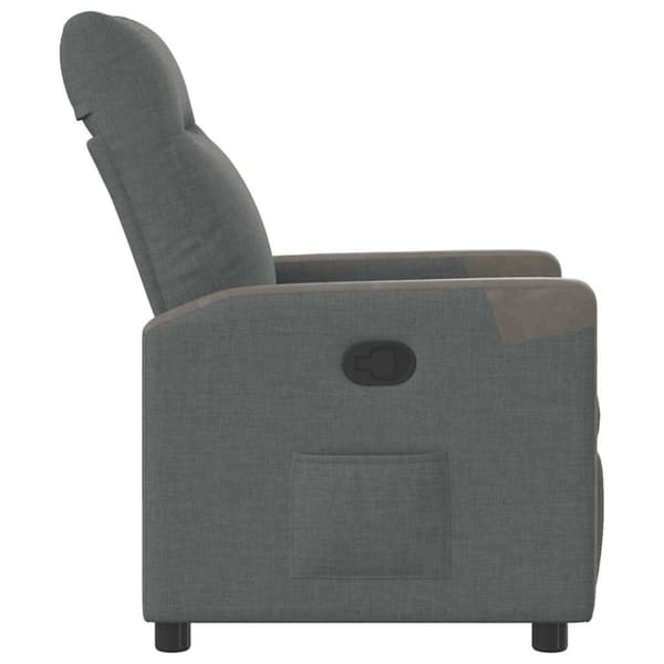 Reclinerfåtölj mörkgrå tyg