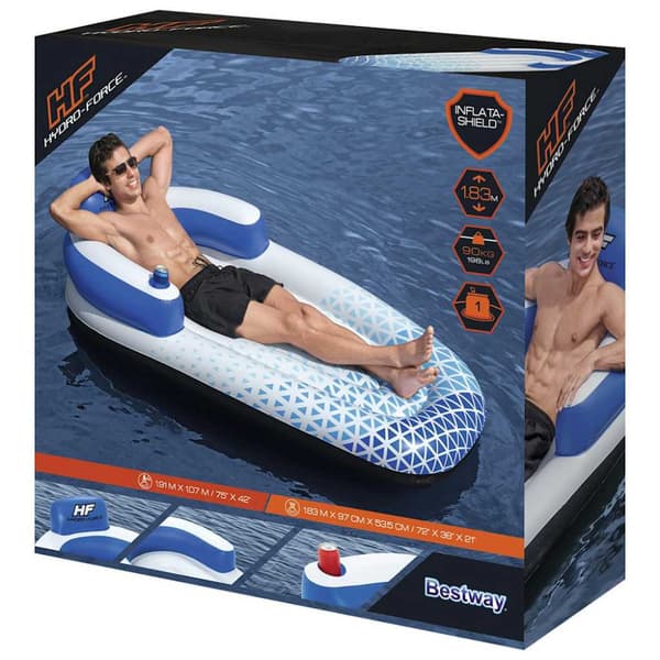 Bestway Hydro Force Badmadrass 183x97 cm blå