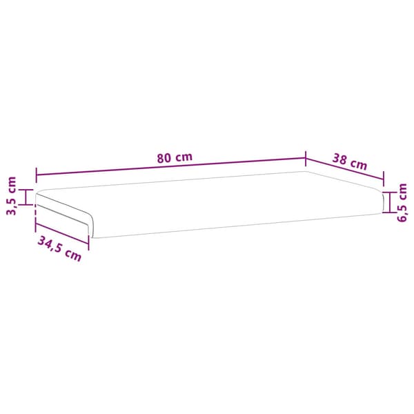 Bänk kudde Sammet (V) Gräddvit Djup 35 cm