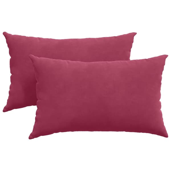 Sofakuddar 2 pcs Vinröd 50 x 30 cm Kordread tyg