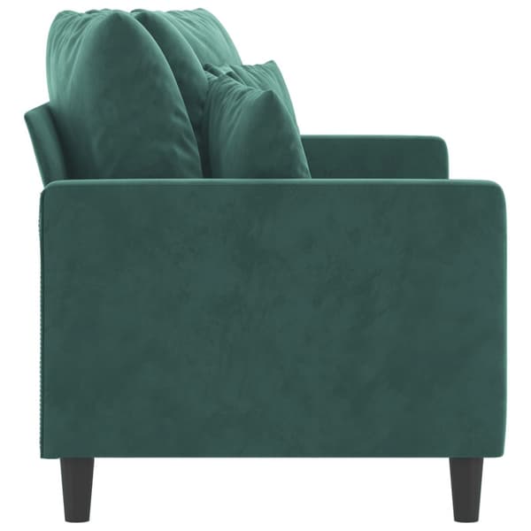 Soffa 2-sits mörkgrön 140 cm sammet