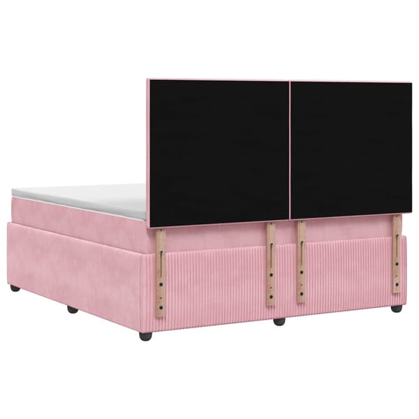Kontinentalsäng med madrass Rosa 180 x 200 cm Sammet