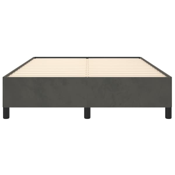 Sängram utan madrass mörkgrå 140x200 cm sammet