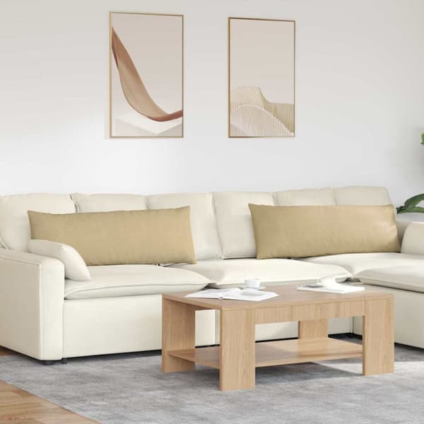 Sofakuddar 2 pcs Grågrön 120 x 40 cm Kordread tyg