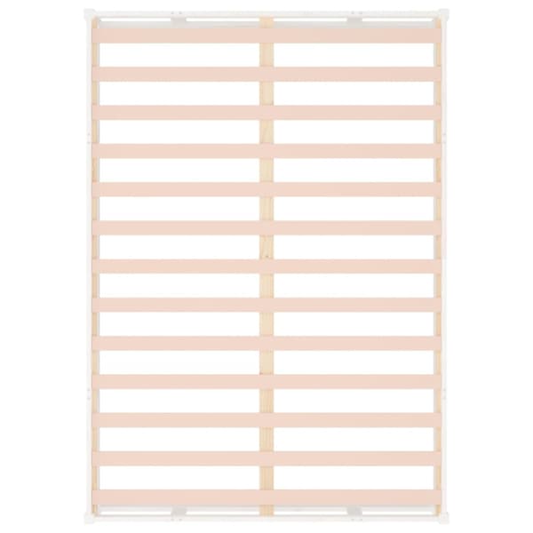 Sängram vit 200x200 cm massivt trä