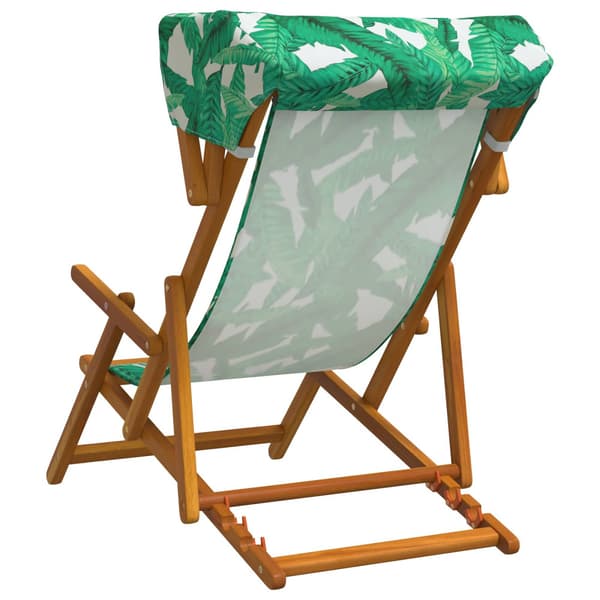 Deck Chair 3 Position Massiv Eukalyptus Trä Bladmönster
