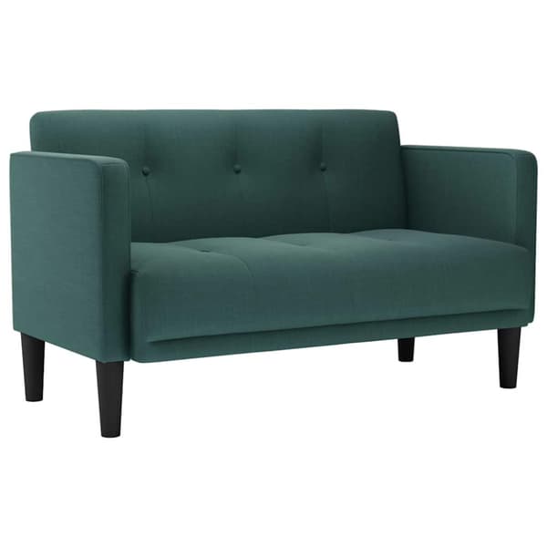 Loveseat soffa mörkgrön 111 cm tyg
