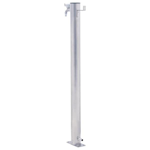Vattenpost 80 cm rostfritt stål rund