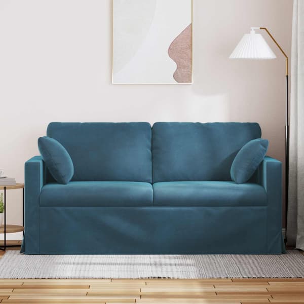 Soffa Blå 158 x 78 x 80 cm Sammet