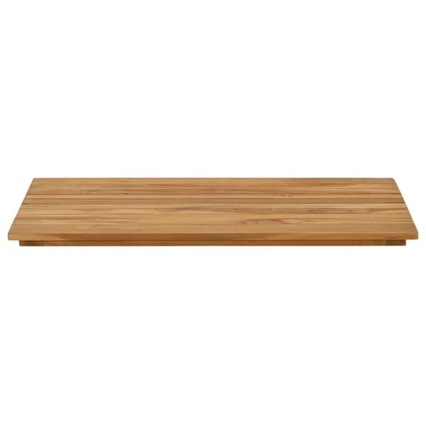 Bordsskiva 80 x 40 x 3,5 cm Rektangulär Massivt teakträ